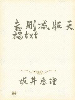 未删减版天官赐福txt