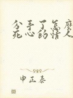 分手了怎么挽回死心的情人