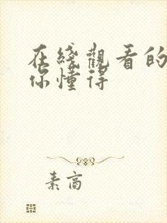 在线观看的视频你懂得