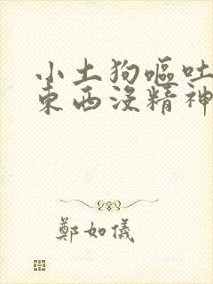 小土狗呕吐不吃东西没精神怎么办