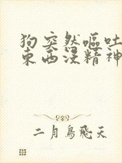 狗突然呕吐不吃东西没精神封面