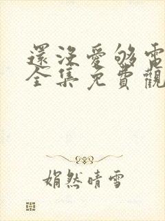 还没爱够电视剧全集免费观看