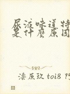 尿液味道特别大是什么原因造成的封面