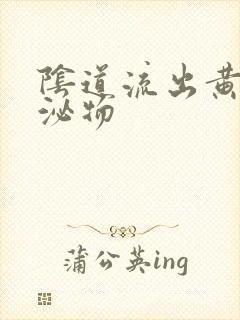 阴道流出黄色分泌物