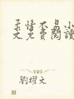 柔情不易小说全文免费阅读