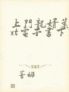 上门龙婿叶辰txt电子书下载