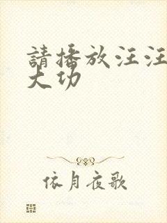 请播放汪汪队立大功