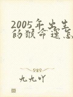 2005年出生的猴命运怎么样
