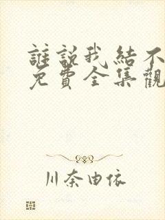 谁说我结不了婚免费全集观看封面