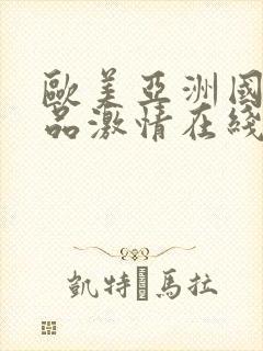 欧美亚洲国产精品激情在线