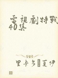 电视剧特战荣耀40集