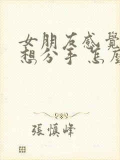 女朋友感觉累了想分手 怎么回复她