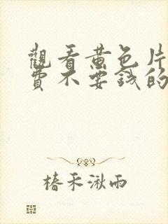 观看黄色片的免费不要钱的封面