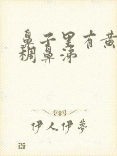 鼻子里有黄色浓稠鼻涕