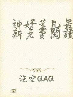 神婿叶凡最新更新免费阅读