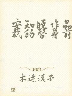 安知晓作品:总裁的替身前妻原著作者