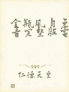 金瓶风月免费观看完整版电视剧国语封面