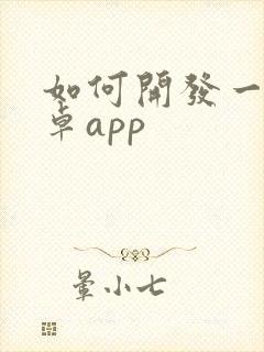 如何开发一个安卓app