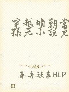 穿越明朝当老大孙元小说免费阅读