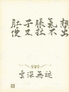 肚子胀气想拉大便又拉不出来怎么调理封面