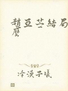 赵亚苎结局是什么封面