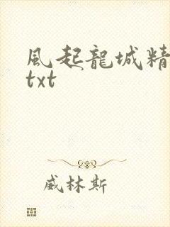 风起龙城精校版txt
