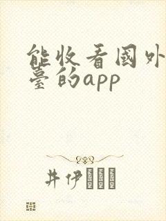 能收看国外电视台的app