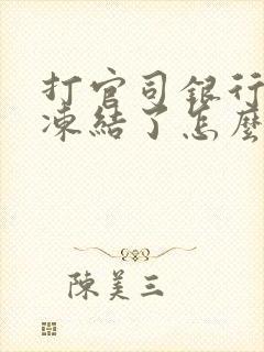 打官司银行卡被冻结了怎么办封面