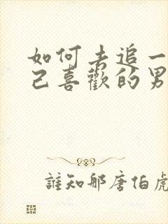 如何去追一个自己喜欢的男生