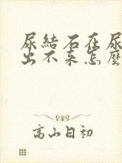 尿结石在尿道口出不来怎么办