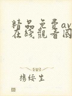 精品免费av人在线观看国产
