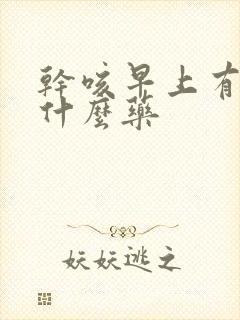 干咳早上有痰吃什么药