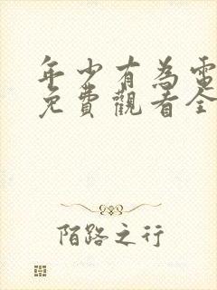 年少有为电视剧免费观看全集高清版封面