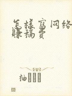 怎样写网络小说赚稿费封面