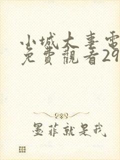 小城大事电视剧免费观看29集