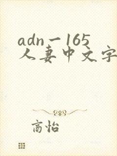 adn一165人妻中文字幕封面