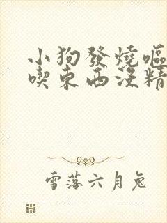 小狗发烧呕吐不吃东西没精神