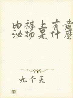 内裤上有黄色分泌物是什么情况