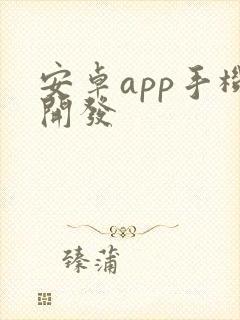 安卓app手机开发