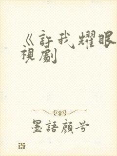 《许我耀眼》电视剧