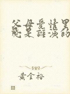 父母爱情里的亚飞是谁演的封面