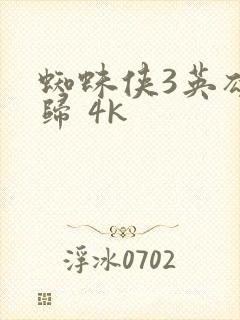 蜘蛛侠3英雄无归 4k封面