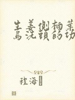 生姜侧柏叶何首乌洗头的功效