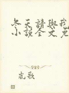 冬天请与我恋爱小说全文免费阅读