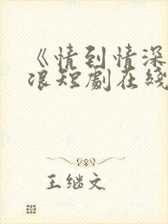 《情到情深》沈浪短剧在线观看