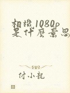 相机1080p是什么意思啊