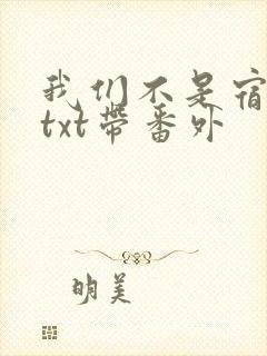 我们不是宿敌吗txt带番外