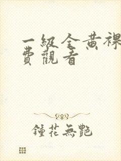 一级全黄裸体免费观看