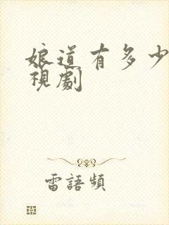 娘道有多少集电视剧