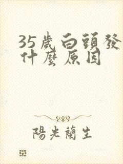 35岁白头发是什么原因